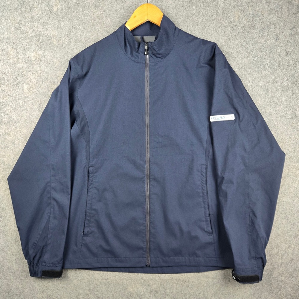 FootJoy DryJoys HydroLite Jacket Mens Small Navy Blue Golf Rain Windbreaker Coat